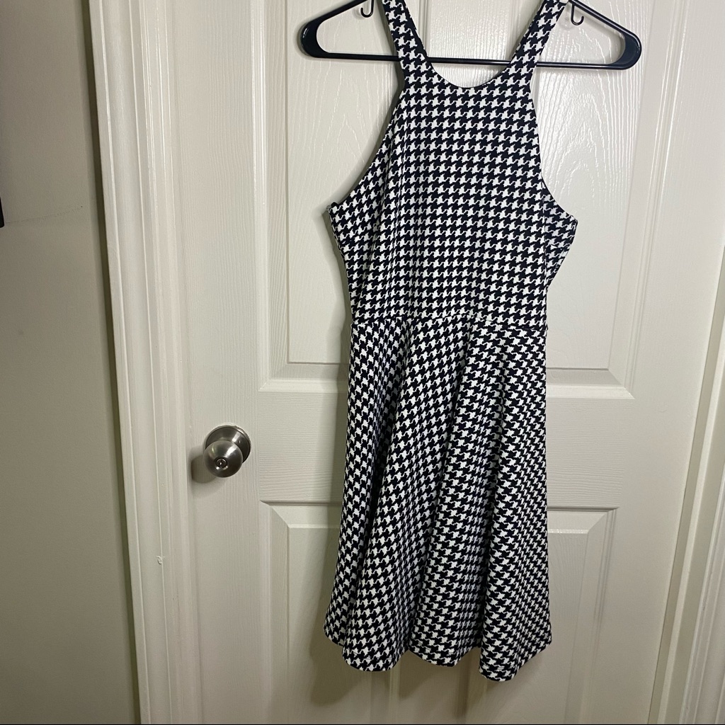 Nwt Black And White Houndstooth Dress